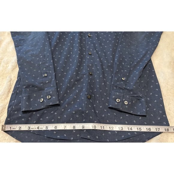 JF J. Ferrar Big & Tall Button-Down Shirt Cotton Blend Men Sze 16.5 (38/39) READ - Picture 13 of 16